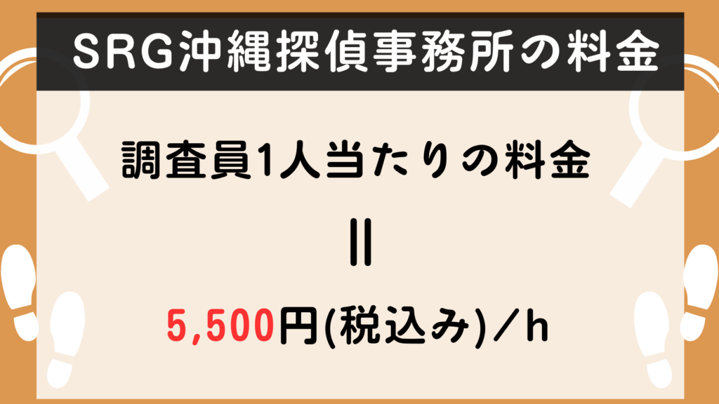 SRG沖縄探偵事務所　料金